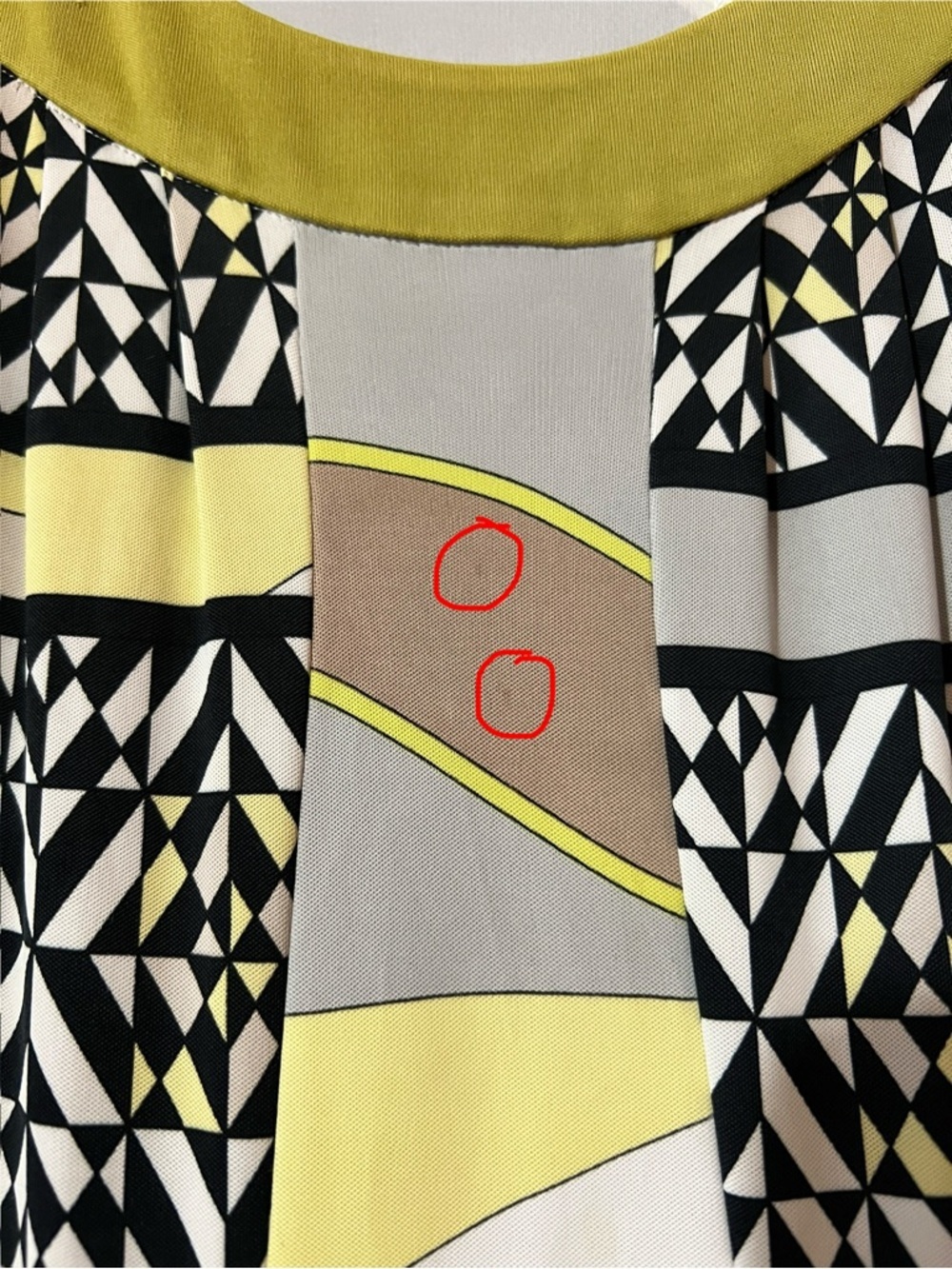 Vintage Emilio Pucci Firenze Op Art Geometric Dress Mountain Scape Size 8 *FLAWS - Picture 7 of 14